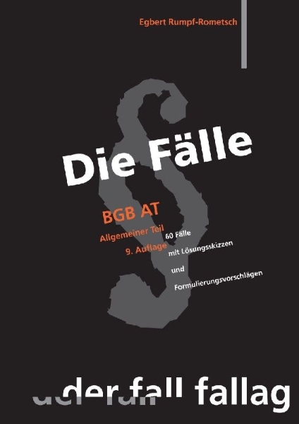 Buchcover und Innenansicht für das Buch: Die Fälle. BGB AT