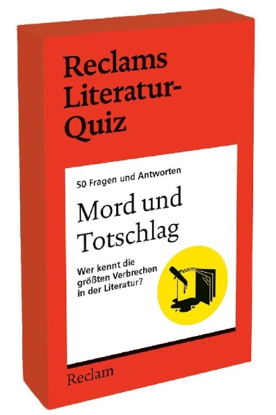 Buchcover und Innenansicht für das Buch: Mord und Totschlag. Wer kennt die größten Verbrechen in der Literatur? 50 Fragen und Antworten für Büchermenschen