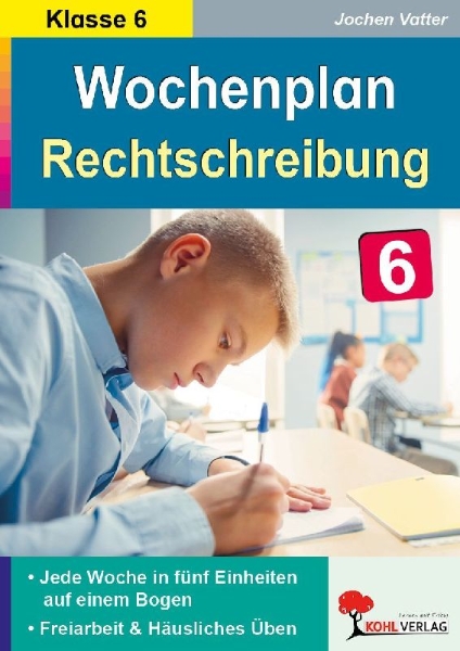 Buchcover und Innenansicht für das Buch: Wochenplan Rechtschreibung / Klasse 6