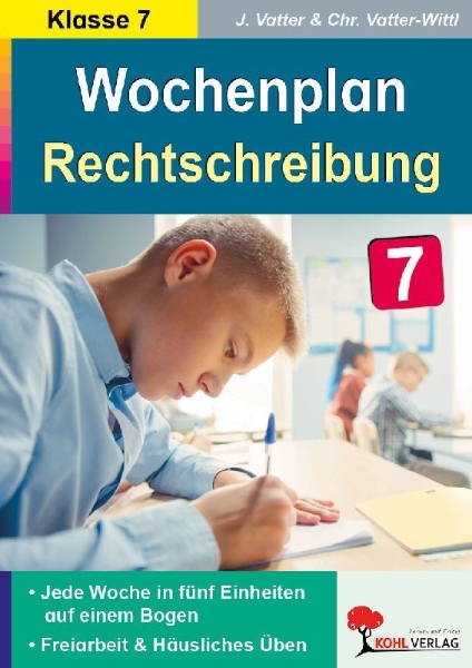 Buchcover und Innenansicht für das Buch: Wochenplan Rechtschreibung / Klasse 7