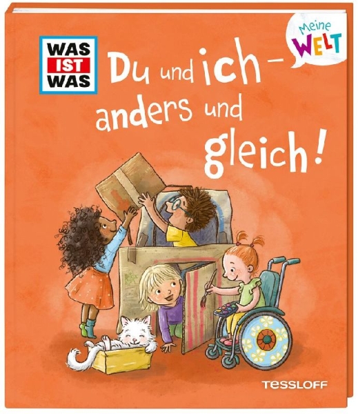Buchcover und Innenansicht für das Buch: WAS IST WAS Meine Welt Band 16 Du und ich - anders und gleich!