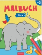 Buchcover und Innenansicht für das Buch: Malbuch Tiere