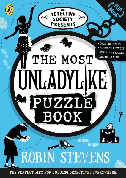 Buchcover und Innenansicht für das Buch: The Detective Society Presents: The Most Unladylike Puzzle Book