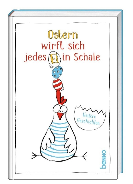 Buchcover und Innenansicht für das Buch: Ostern wirft sich jedes Ei in Schale