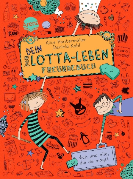 Buchcover und Innenansicht für das Buch: Dein Lotta-Leben. Freundebuch