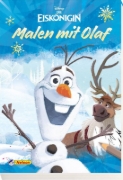 Buchcover und Innenansicht für das Buch: Disney Eiskönigin: Malen mit Olaf