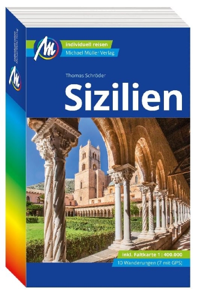 Buchcover und Innenansicht für das Buch: MICHAEL MÜLLER REISEFÜHRER Sizilien