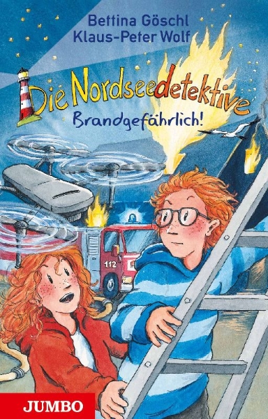 Buchcover und Innenansicht für das Buch: Die Nordseedetektive (Band 12) - Brandgefährlich!