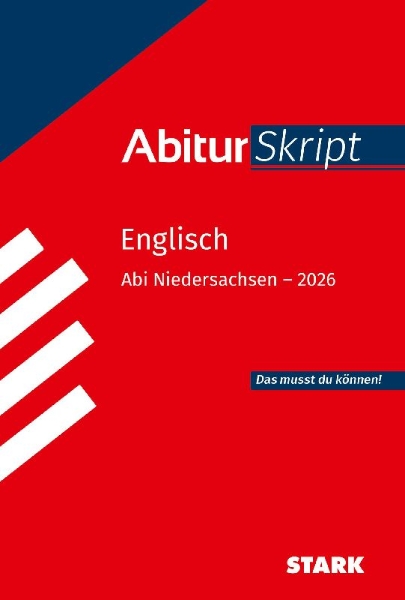 Buchcover und Innenansicht für das Buch: STARK Englisch - AbiturSkript Niedersachsen 2026
