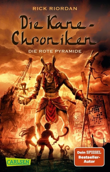 Buchcover und Innenansicht für das Buch: The Red Pyramid. The Kane Chronicles, Book One