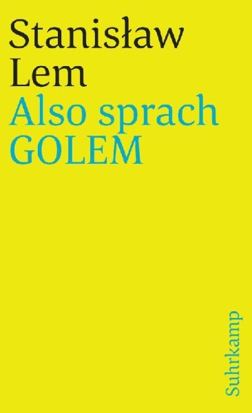 Buchcover und Innenansicht für das Buch: Also sprach GOLEM