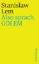 Buchcover und Innenansicht für das Buch: Also sprach GOLEM