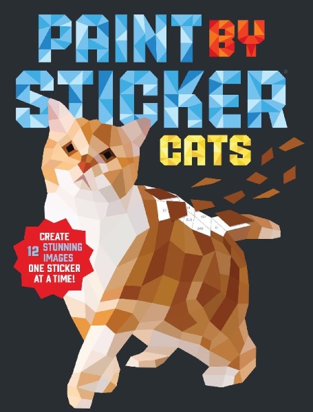 Buchcover und Innenansicht für das Buch: Paint by Sticker: Cats