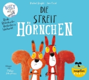 Buchcover und Innenansicht für das Buch: Die Streithörnchen / Kleiner Wolf in weiter Welt (Audio-CD)