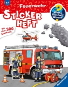 Buchcover und Innenansicht für das Buch: Wieso? Weshalb? Warum? Stickerheft: Feuerwehr