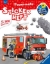 Buchcover und Innenansicht für das Buch: Wieso? Weshalb? Warum? Stickerheft: Feuerwehr