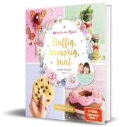 Buchcover und Innenansicht für das Buch: Spring in eine Pfütze! Fluffig, knusprig, bunt