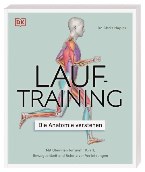 Buchcover und Innenansicht für das Buch: Lauftraining - Die Anatomie verstehen