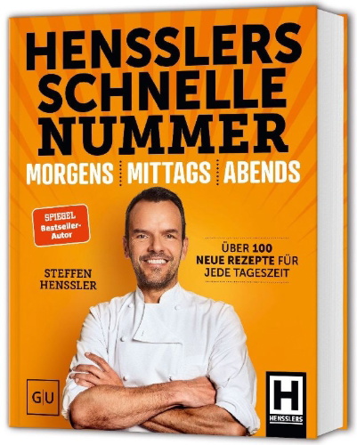 Buchcover und Innenansicht für das Buch: Hensslers Schnelle Nummer - morgens, mittags, abends