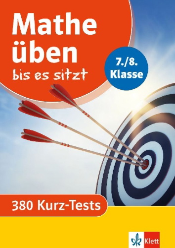 Buchcover und Innenansicht für das Buch: Mathe üben bis es sitzt 7./8. Klasse