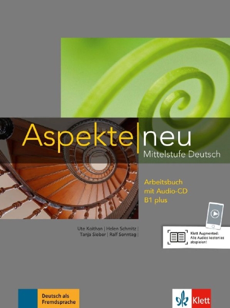 Buchcover und Innenansicht für das Buch: Aspekte neu B1 plus. Arbeitsbuch mit Audio-CD