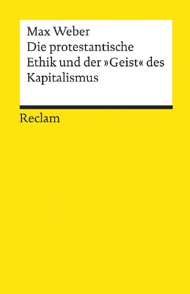 Buchcover und Innenansicht für das Buch: Die protestantische Ethik und der »Geist« des Kapitalismus