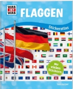 Buchcover und Innenansicht für das Buch: WAS IST WAS Sticker-Atlas Flaggen