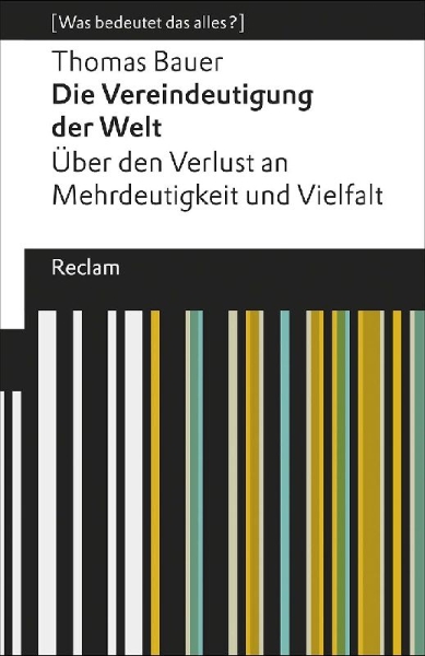 Buchcover und Innenansicht für das Buch: Die Vereindeutigung der Welt
