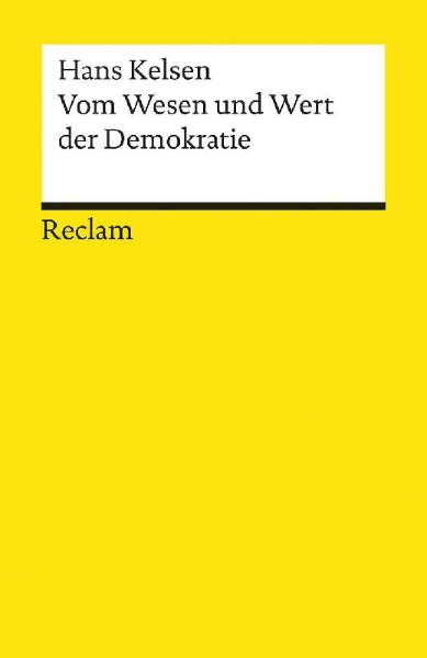 Buchcover und Innenansicht für das Buch: Vom Wesen und Wert der Demokratie