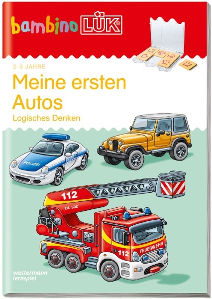 Buchcover und Innenansicht für das Buch: bambinoLÜK. Meine ersten Autos: Logisches Denken