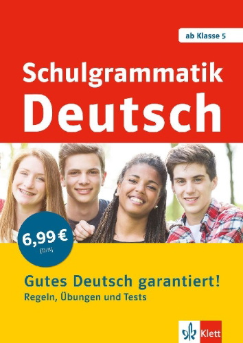 Buchcover und Innenansicht für das Buch: Schulgrammatik Deutsch ab Klasse 5. Regeln, Übungen und Tests