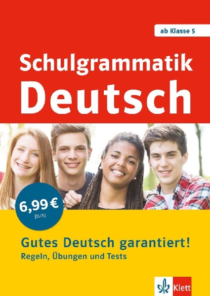 Buchcover und Innenansicht für das Buch: Schulgrammatik Deutsch ab Klasse 5. Regeln, Übungen und Tests