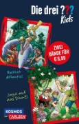 Buchcover und Innenansicht für das Buch: Die drei ??? Kids: Doppelband - Enthält die Bände: Rettet Atlantis! / Jagd auf das Dino-Ei