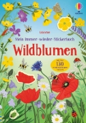 Buchcover und Innenansicht für das Buch: Mein Immer-wieder-Stickerbuch: Wildblumen