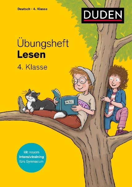 Buchcover und Innenansicht für das Buch: Übungsheft - Lesen 4. Klasse
