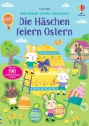 Buchcover und Innenansicht für das Buch: Mein Immer-wieder-Stickerbuch: Die Häschen feiern Ostern