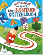 Buchcover und Innenansicht für das Buch: Kritzelspaß von A bis Z