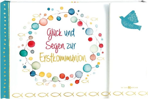 Buchcover und Innenansicht für das Buch: Glück und Segen zur Erstkommunion