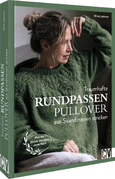 Buchcover und Innenansicht für das Buch: Traumhafte Rundpassenpullover aus Skandinavien stricken