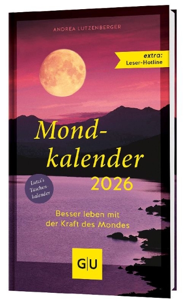 Buchcover und Innenansicht für das Buch: Mondkalender 2026