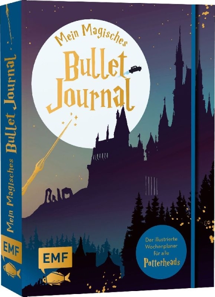 Buchcover und Innenansicht für das Buch: Mein magisches Bullet Journal - Der Planer für alle Potterheads