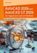 Buchcover und Innenansicht für das Buch: AutoCAD 2026 und AutoCAD LT 2026 für Ingenieure und Architekten