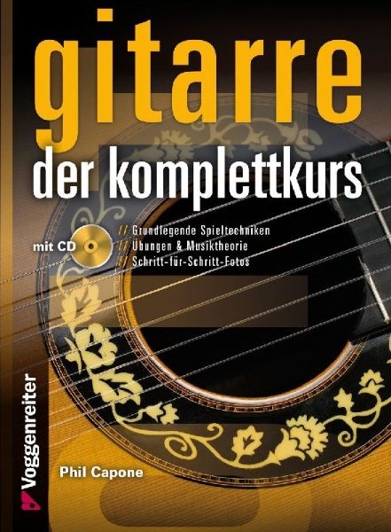 Buchcover und Innenansicht für das Buch: Gitarre - Der Komplettkurs