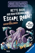 Buchcover und Innenansicht für das Buch: 1000 Gefahren - Der Adventskalender - Rette dich aus dem versunkenen Escape Room!