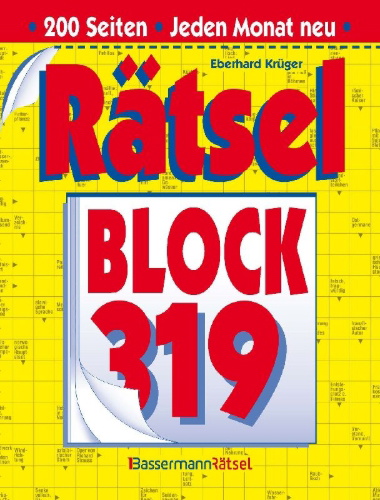 Buchcover und Innenansicht für das Buch: Rätselblock 319 (5 Exemplare à 2,99 EUR)