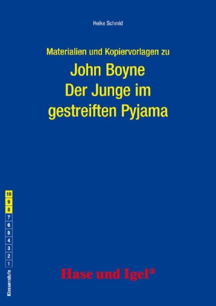 Buchcover und Innenansicht für das Buch: Der Junge im gestreiften Pyjama. Begleitmaterial