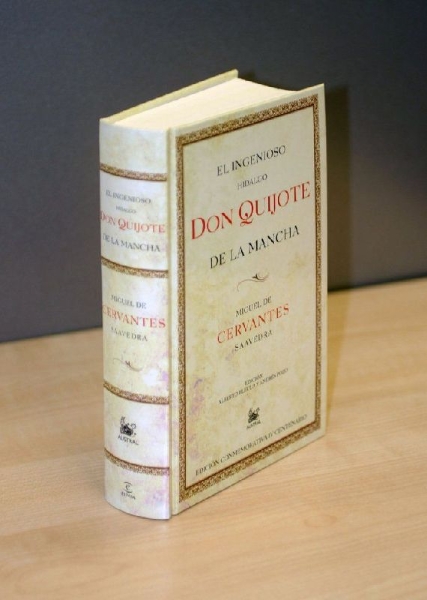 Buchcover und Innenansicht für das Buch: Don Quijote de La Mancha