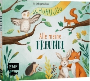 Buchcover und Innenansicht für das Buch: Schuhuuu - Alle meine Freunde - Das Kindergartenalbum (Waldtiere)