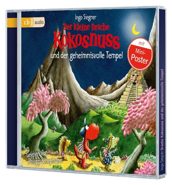 Buchcover und Innenansicht für das Buch: Der kleine Drache Kokosnuss 21 und der geheimnisvolle Tempel