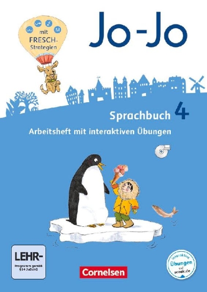 Buchcover und Innenansicht für das Buch: Jo-Jo Sprachbuch 4. Schuljahr - Allgemeine Ausgabe 2016 - Arbeitsheft - Mit interaktiven Übungen